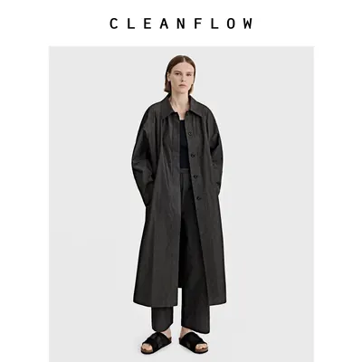 CLEANFLOW精粹系列 | 羊绒汉麻匹马棉高端风衣外套女2026秋季新款