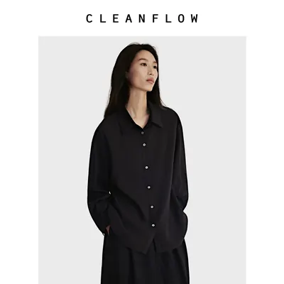 CLEANFLOW |【雅士衬衫】36姆米弹力层乔绉重磅桑蚕真丝长袖衬衫