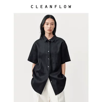 CLEANFLOW | 50Nm超细高密重磅汉麻衬衫女高级感2026秋季新款上衣