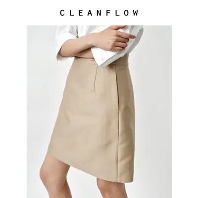 CLEANFLOW | 重磅丝毛绸气质A字半裙女小个子2026早秋季新款裙子