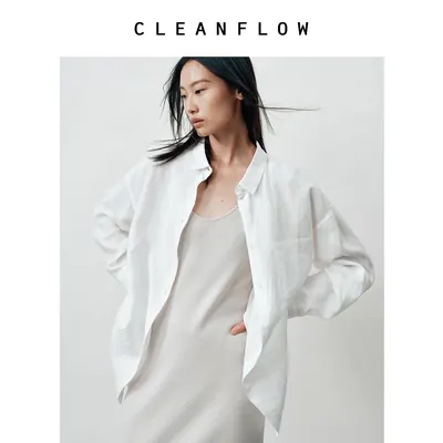 CLEANFLOW | 高端50Nm超细高密汉麻衬衫女高级感2026秋季新款上衣