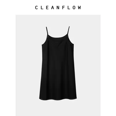 CLEANFLOW | 桑蚕丝棉贴身打底轻柔舒适吊带连衣裙女2026春夏新款