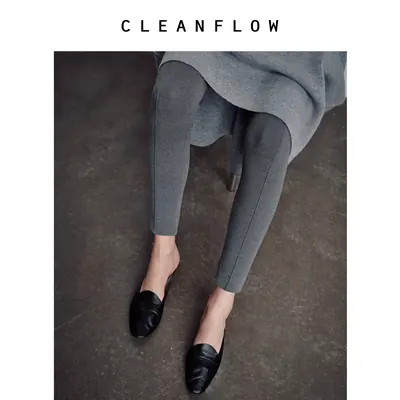 CLEANFLOW | 尼龙棉针织气质百搭修身打底裤女高级感春夏新款裤子