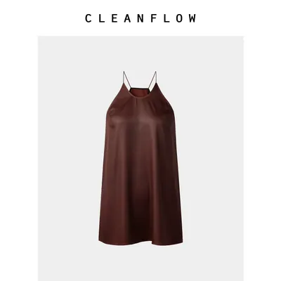 CLEANFLOW | 斜纹绸香云纱吊带背心女小个子2026夏季新款时尚肚兜