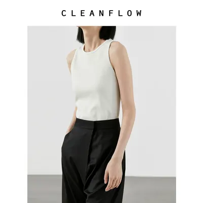 CLEANFLOW 基本款 | 精梳棉加厚针织弹力基础塑形背心内搭女上衣