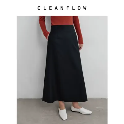 CLEANFLOW精粹系列 | 130s超细精纺羊毛气质百搭中式伞裙女高级感