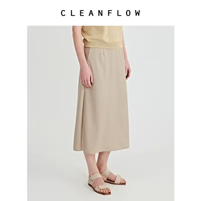 CLEANFLOW精粹系列 | 130s超细精纺羊毛中长a字半身裙2026秋新款